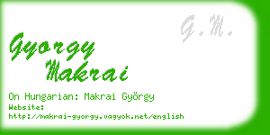 gyorgy makrai business card