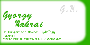 gyorgy makrai business card